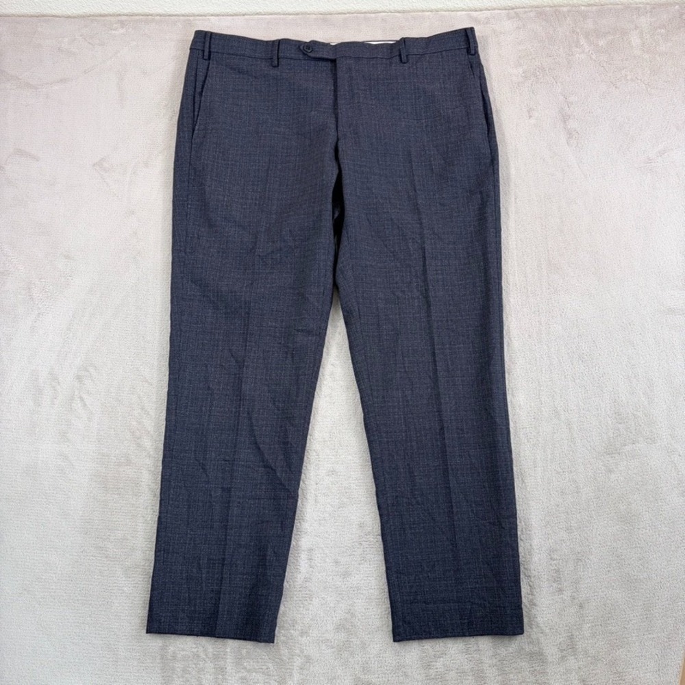 Zanella Parker Wool Blend Flat Front Dress Trouser Pants Grey Men 40x30 NWOT